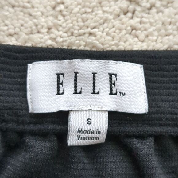 Elle Rib Knit Black Skirt Size S - Picture 2 of 7